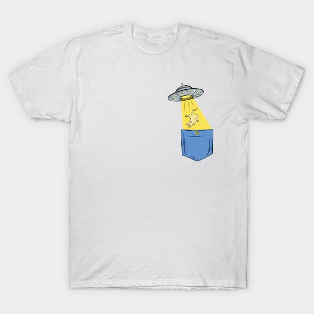 Alien Abduction T-Shirt by Pocket Puss